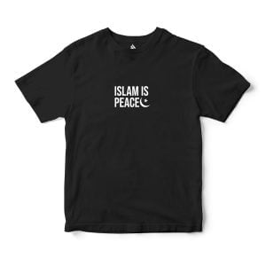 Islam Is Peace Short Sleeves Shirt - Black, S