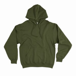Plain Hoodie - Army Green, S