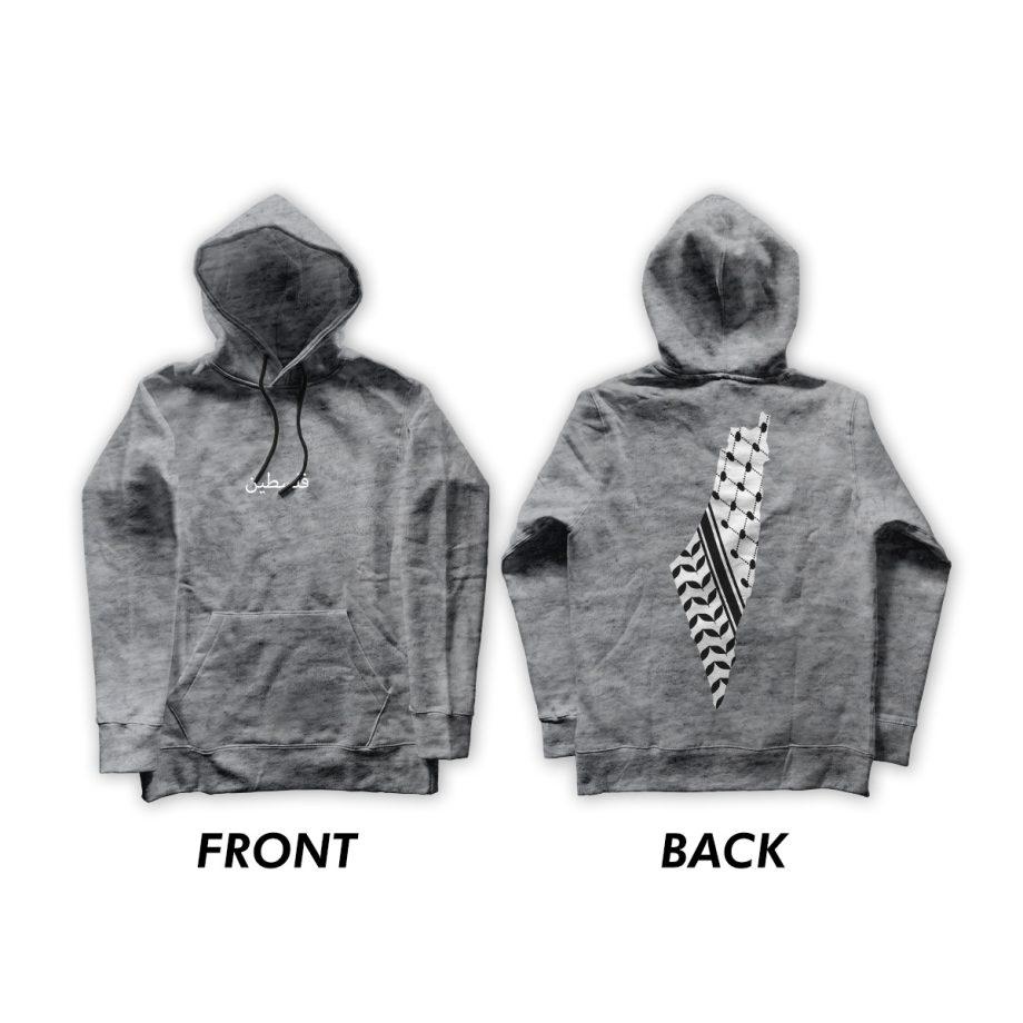 Palestine Keffiyeh Map Hoodie