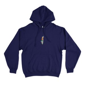 Palestine Culture Map Hoodie - Navy Blue, S