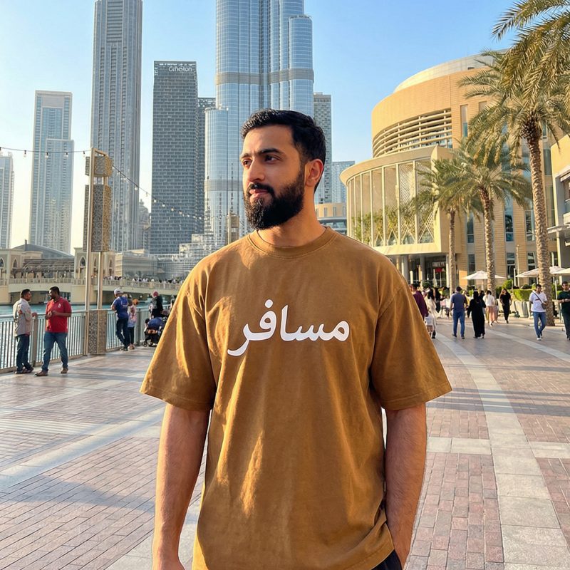 Traveller Musafir oversized drop shoulder shirt — Islamic prophetic reminder dunya tee