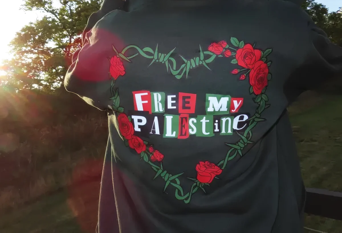 Free My Palestine Heart Zipper Hoodie