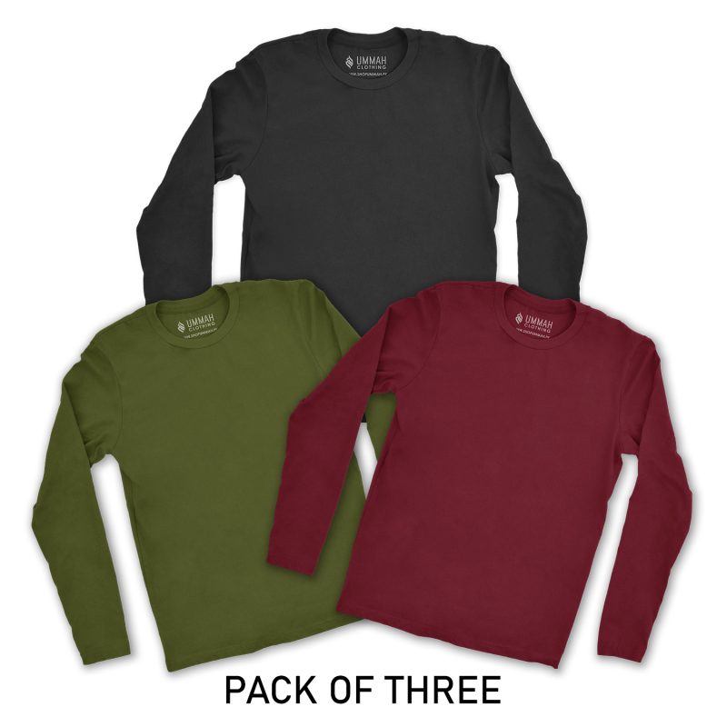 Pack of 3 Full Sleeves T-Shirts
