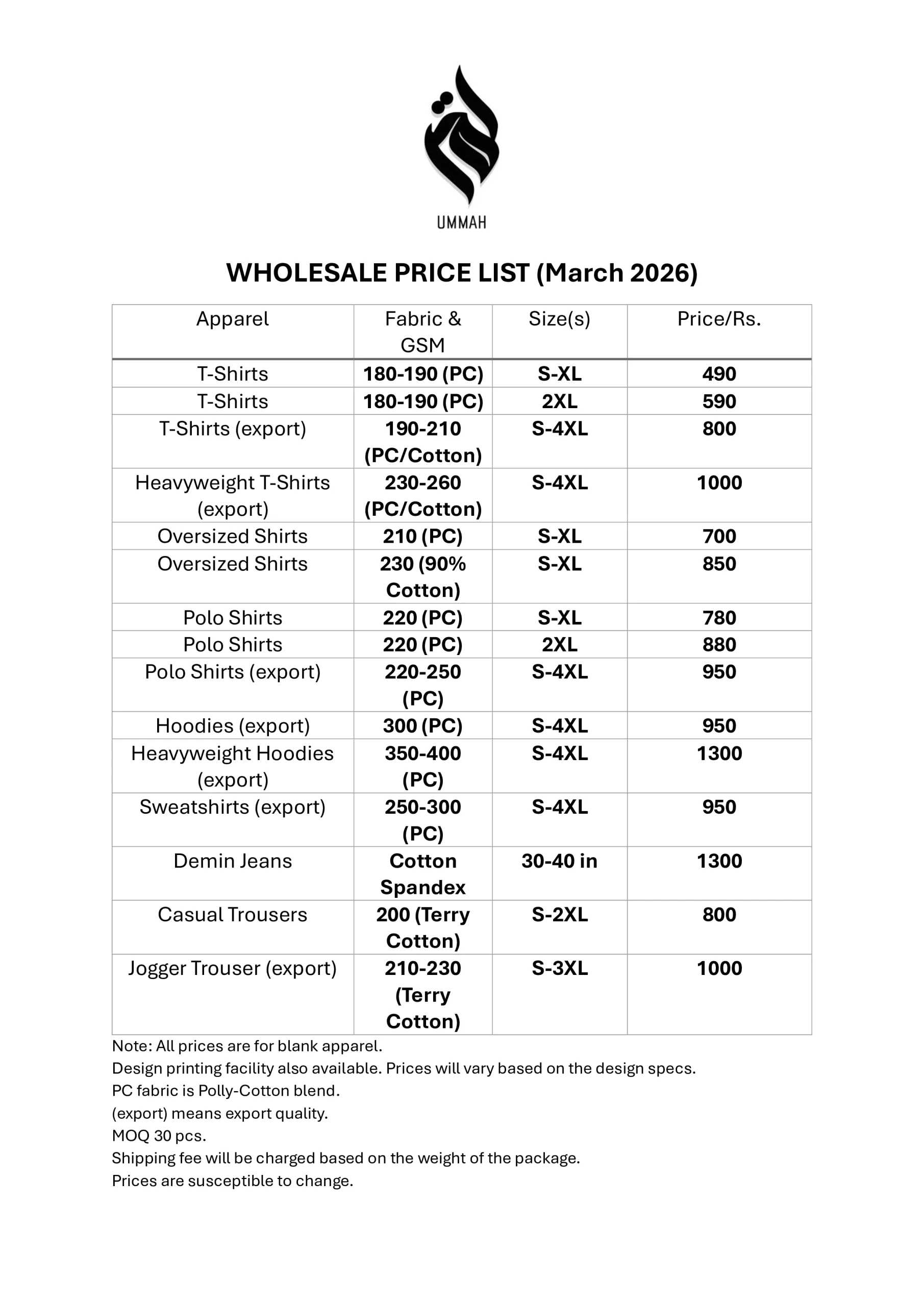 Get wholesale rates on oversized t-shirts, hoodies, jogger trousers, jeans & Islamic apparel in Pakistan. Bulk orders for retailers & resellers.