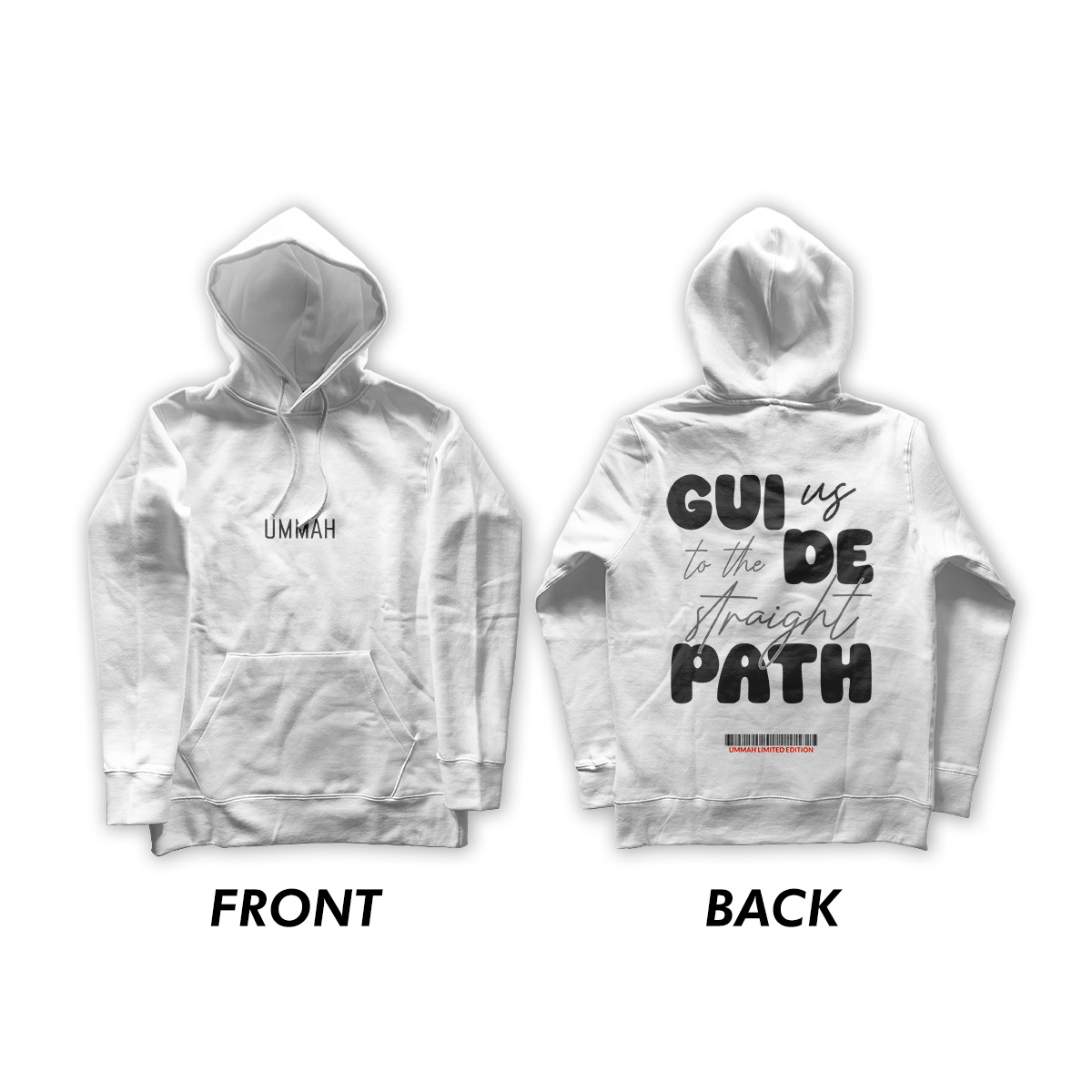 Guide Us to the Straight Path Hoodie front — UMMAH print limited edition