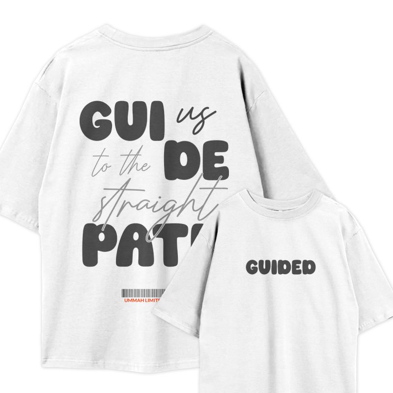 Guide Us to the Straight Path Oversized T-Shirt front — UMMAH print limited edition