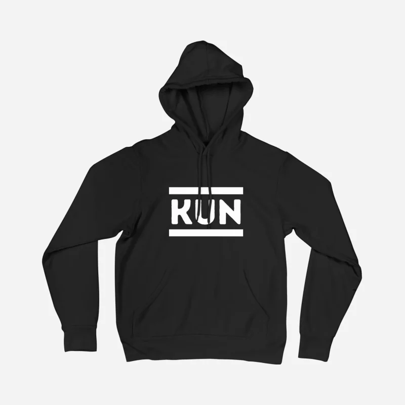 Kun Fayakun Hoodie in army green — bold KUN block print Islamic Quran hoodie", "Kun Fayakun Hoodie in navy", "Kun Fayakun Hoodie in black